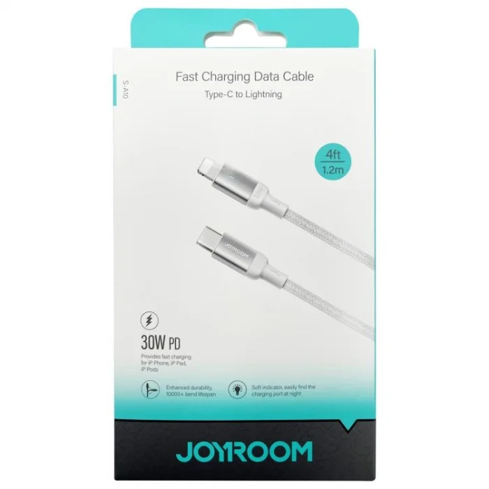 Joyroom 30W Data Kablo Type-C to Lighting-1.2m-Beyaz