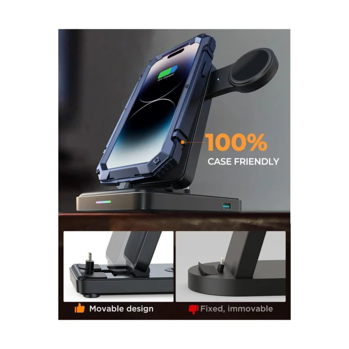 Joyroom 4 in 1 Katlanabilir Şarj İstasyonu Lightning