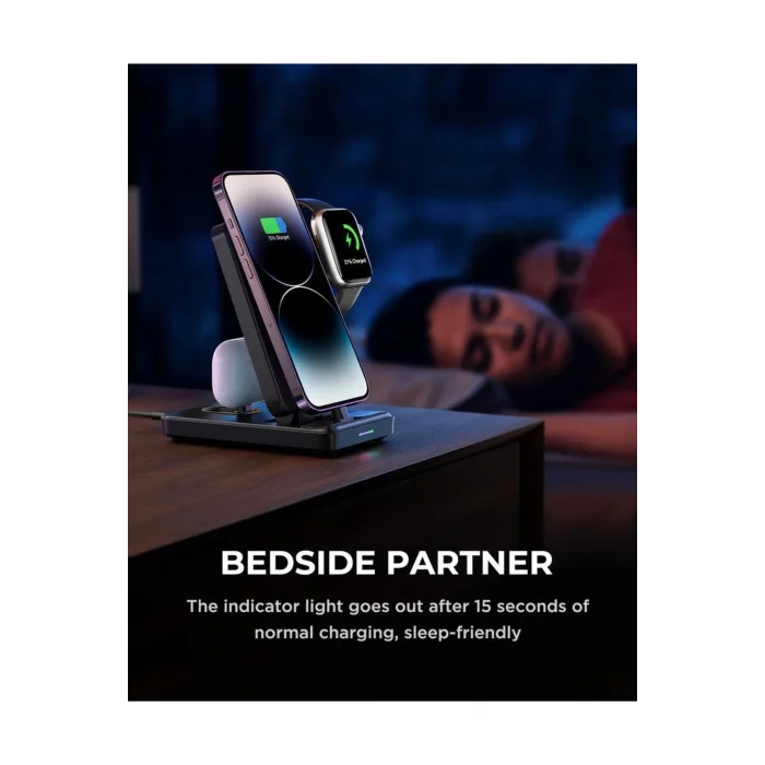 Joyroom 4 in 1 Katlanabilir Şarj İstasyonu Typ-c