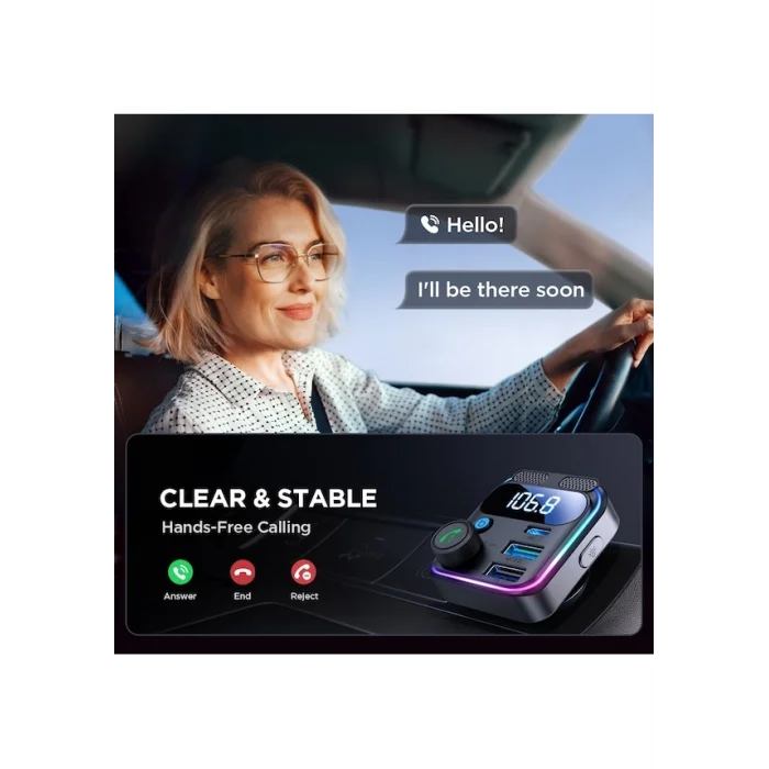 Joyroom 48W Çoklu Araç şarj Wireless FM Transmitter