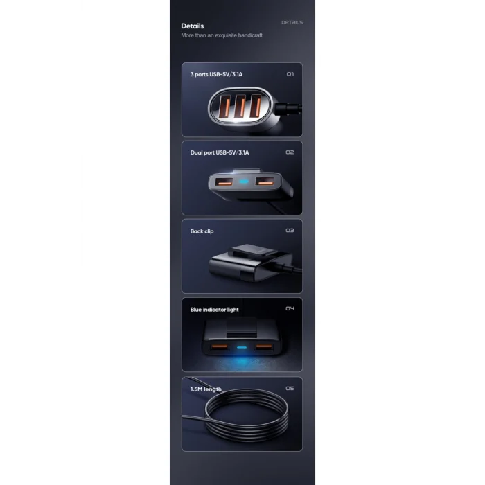 JOYROOM 5Lİ ARAÇ ŞARJ ALETİ