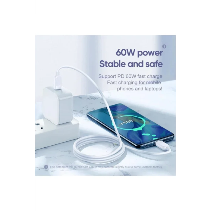JOYROOM 60W TYP C TO TYP C 1 METRE KABLO