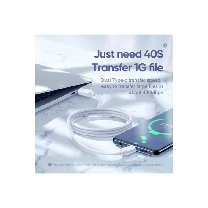 JOYROOM 60W TYP C TO TYP C 1 METRE KABLO