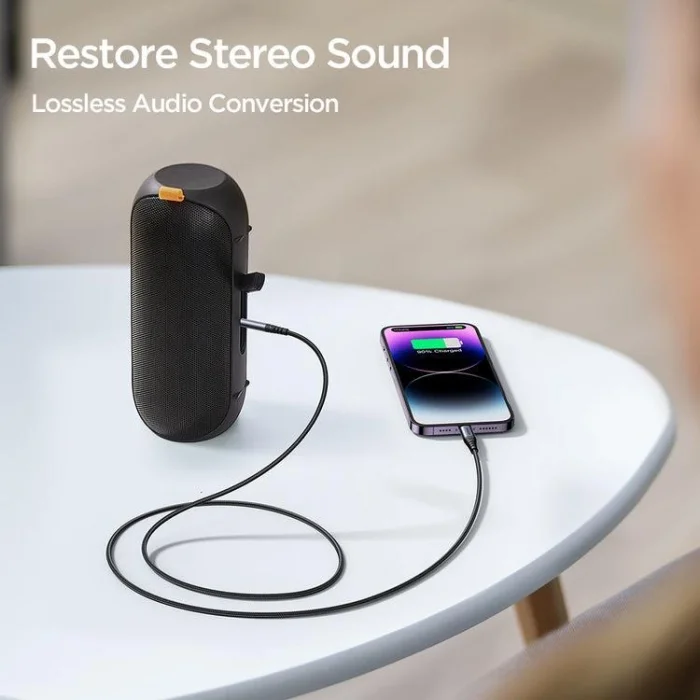 Joyroom SY-A06 Ses Aktarım Çevirici AUX Audio Kablo Lightning’den 3.5mm