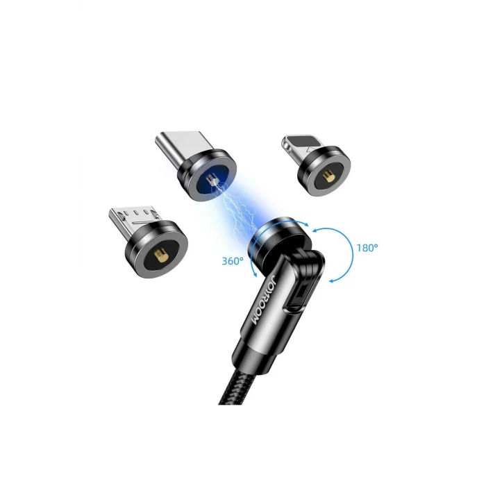 Joyroom Çoklu Manyetik Şarj Kablo-Lightning+Type-C+Micro-1.2m