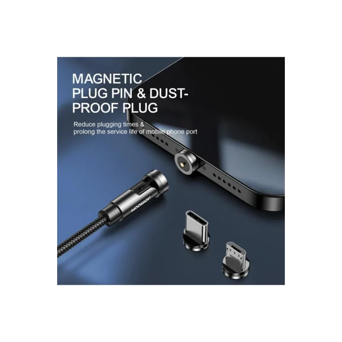 Joyroom Çoklu Manyetik Şarj Kablo-Lightning+Type-C+Micro-1.2m