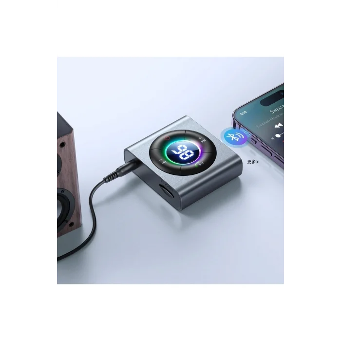 Joyroom JR-CB2 Wireless Transmitter 2si 1 Arada Kablosuz Verici/Alıcı-Koyu Grı