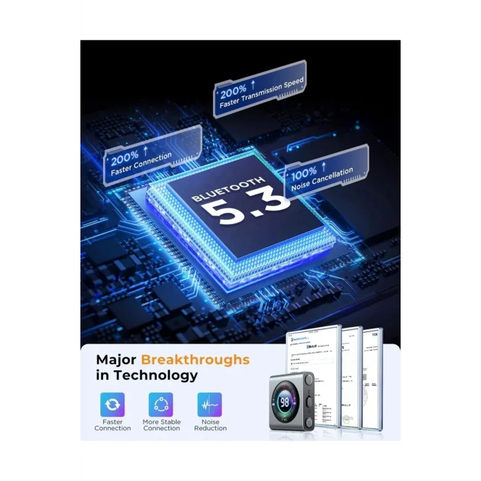 Joyroom JR-CB2 Wireless Transmitter 2si 1 Arada Kablosuz Verici/Alıcı-Koyu Grı