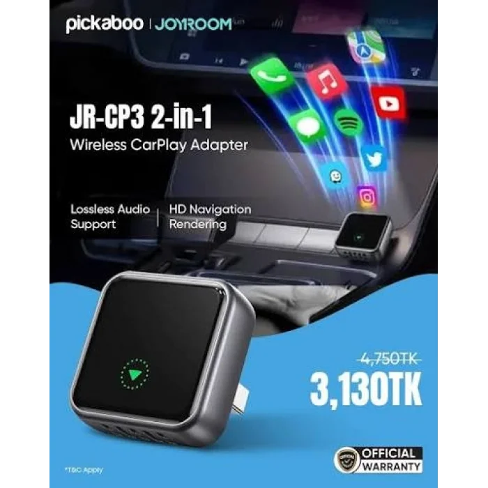 Joyroom JR-CP3 Carplay/Android Auto 2-in-1 Wireless Adapter
