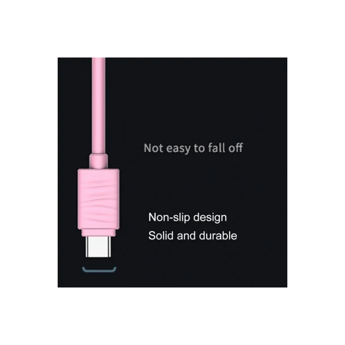 Joyroom JR-S118 Type-C USB Hızlı Şarj ve Data Kablosu 1m Pembe