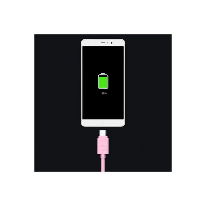 Joyroom JR-S118 Type-C USB Hızlı Şarj ve Data Kablosu 1m Pembe