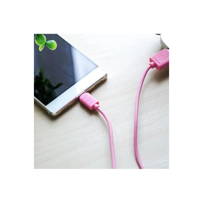 Joyroom JR-S118 Type-C USB Hızlı Şarj ve Data Kablosu 1m Pembe