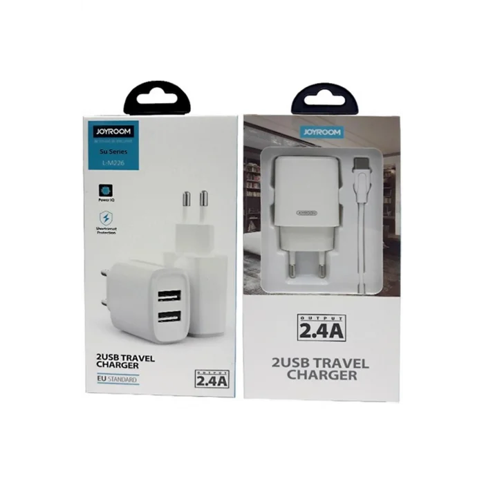 Joyroom L M226 2.4A Çift Giriş Type-C Hızlı Şarj Seti