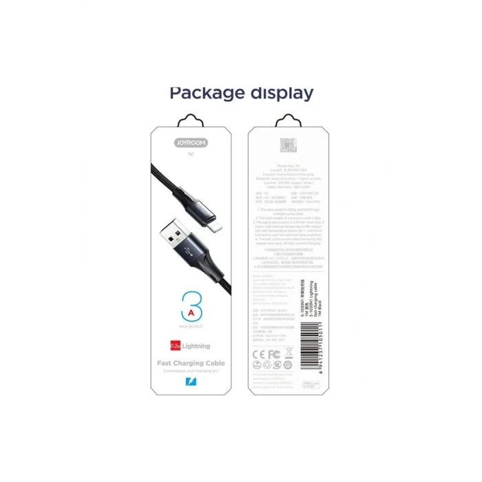 Joyroom S-0230N1 0.2m 3A USB -Lightning Data Sync Şarj Kablosu Kırmızı