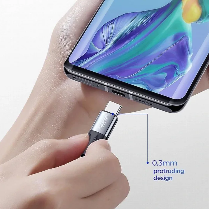 Joyroom S-0230N1 0.2m 3A USB -Type-C Data Sync Şarj Kablosu Kırmızı