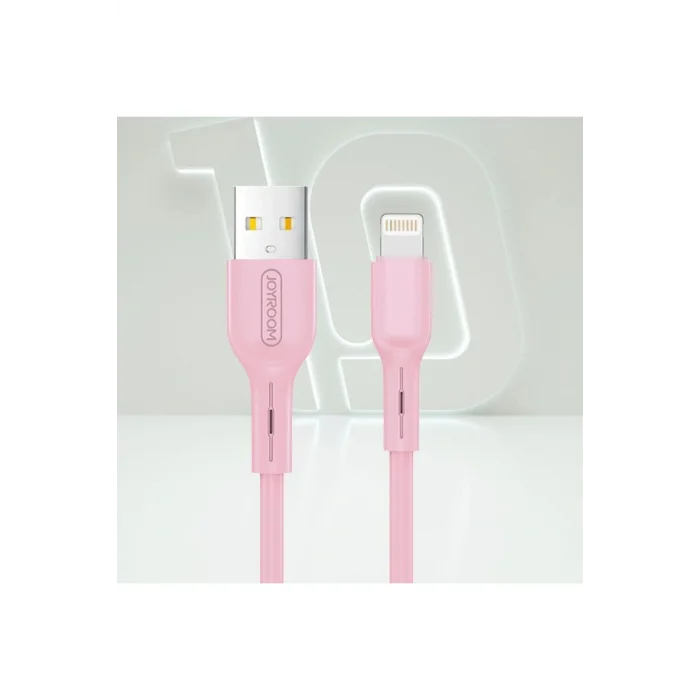 Joyroom S-M357S İphone Lightning Şarj ve Data Kablosu 2A 1m Pembe