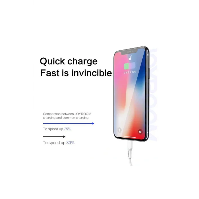 Joyroom S-M357S İphone Lightning Şarj ve Data Kablosu 2A 1m Pembe