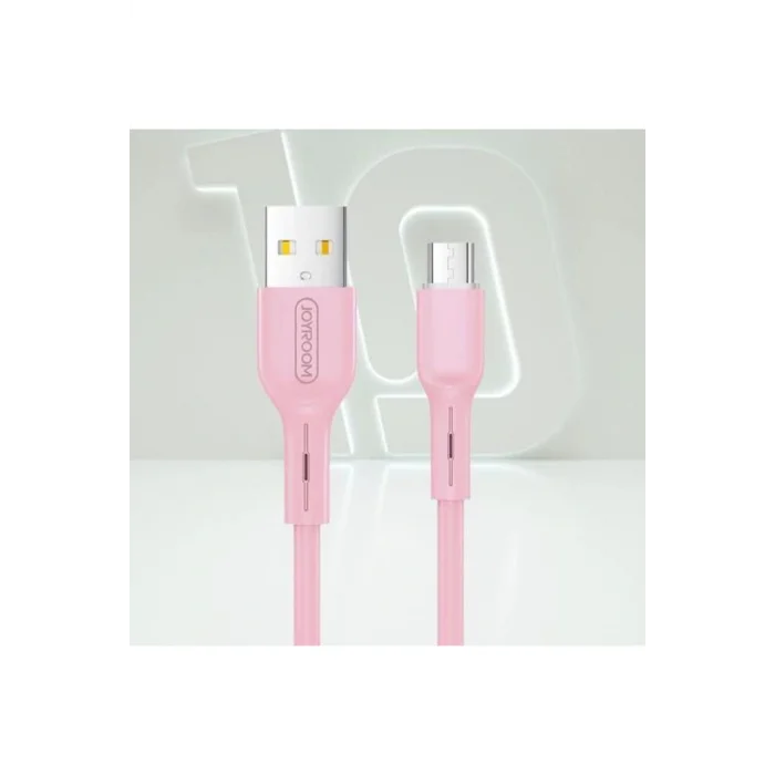 Joyroom S-M357S Mikro Şarj ve Data Kablosu 2A 1m Pembe