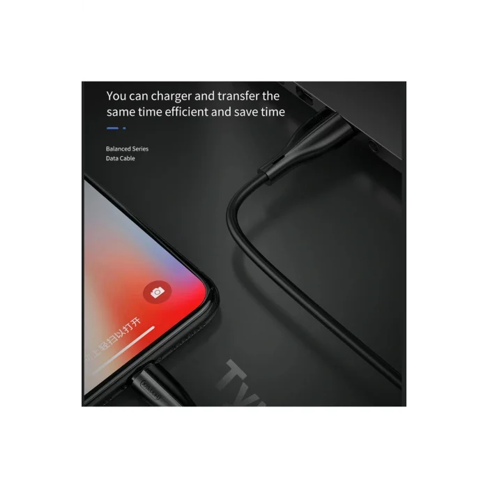 Joyroom S-M405 2.4A Lightning Şarj ve Data Kablosu PVC 2M Siyah