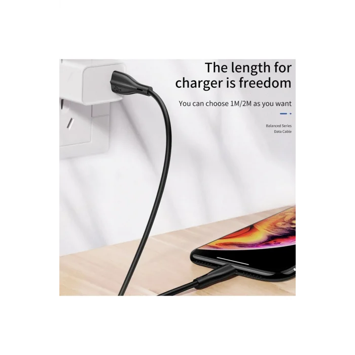Joyroom S-M405 2.4A Type-C Şarj ve Data Kablosu PVC 1M Siyah