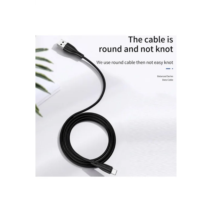 Joyroom S-M405 2.4A Type-C Şarj ve Data Kablosu PVC 1M Siyah