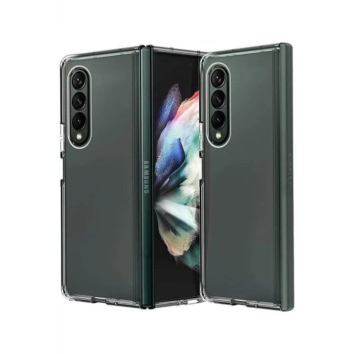 Samsung Galaxy Z Fold 4 Sert Kristal Kapak Koruma Kılıf - Şeffaf