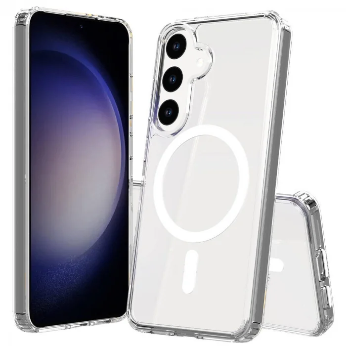 Samsung S25 Fe Magsafe Sert Şeffaf Kapak