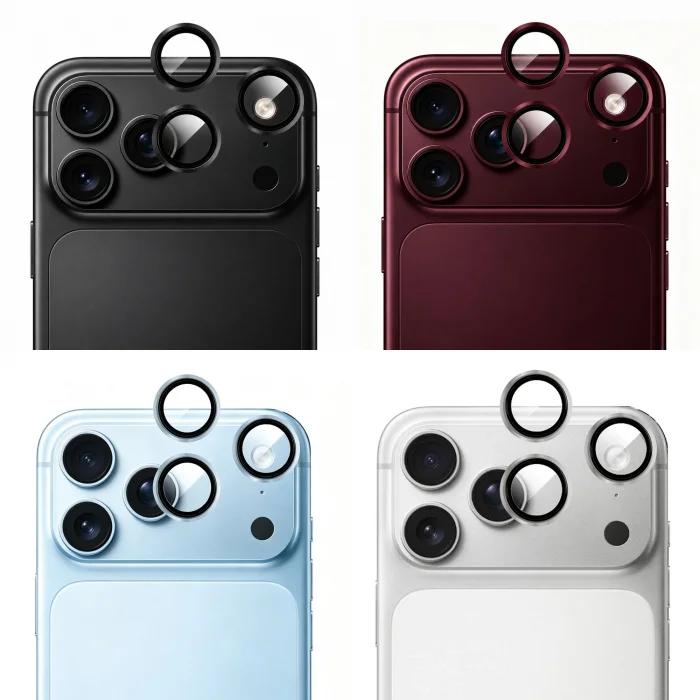 iPhone 18 Pro Ve 18 Pro Max Uyumlu Takma Aparatlı Sapphire Lens Koruyucu