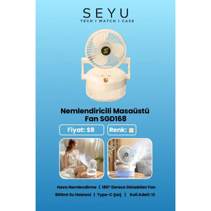 Seyü Nemlendiricili Masaüstü fan