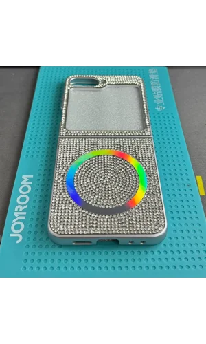 Galaxy Z Flip 5 İle Uyumlu MagSafe Diamont Serisi Kılıf