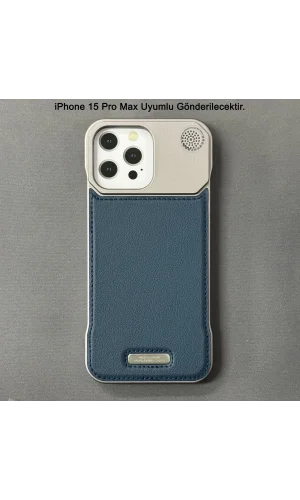 iPhone 15 Pro Max Parfümlü Koku Hazneli MagSafe Uyumlu Deri Kılıf