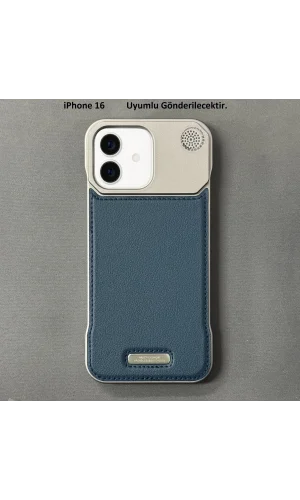 iPhone 16 Parfümlü Koku Hazneli MagSafe Uyumlu Deri Kılıf