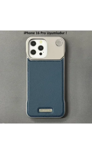 iPhone 16 Pro Parfümlü Koku Hazneli MagSafe Uyumlu Deri Kılıf