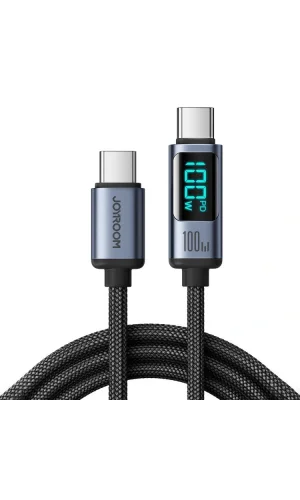 JOYROOM 100W USB-C / Type-C Dijital Ekranlı Hızlı Şarj Data Kablosu