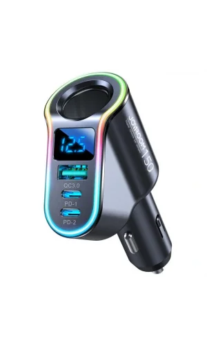Joyroom 150W 4 Port Led Ekranlı Araç şarj