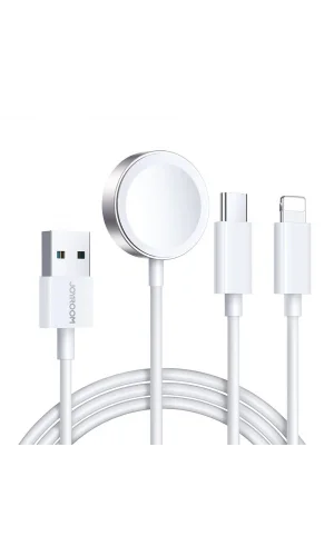 Joyroom 3ü 1 Arada Watch Magnetic Şarj + Lightning + Type-C Kablo