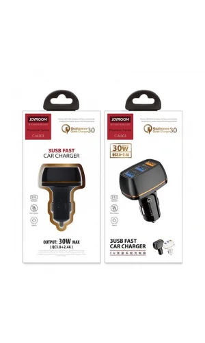 Joyroom C-M303 QC 3.0 30W 3xUSB Araç Şarj Cihazı