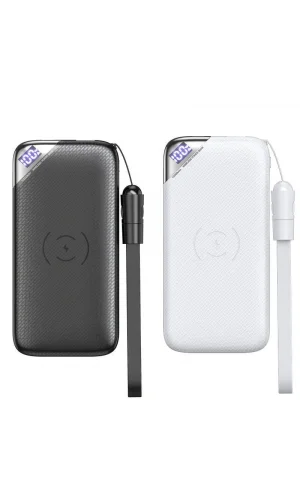 Joyroom D-M224 10000mAh Powerbank Kablolu ve Kablosuz Şarj Cihazı