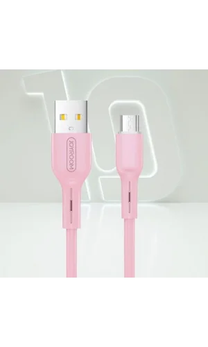 Joyroom S-M357S Mikro Şarj ve Data Kablosu 2A 1m Pembe