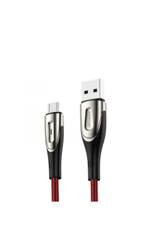 Joyroom S-M411 Sharp Serisi Mikro Şarj ve Data Kablosu 2 M Kırmızı