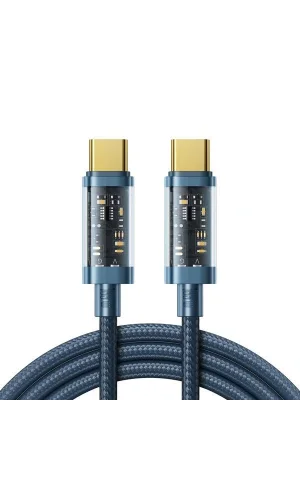 Joyroom Type-C to Type-C Transparent Data Kablosu 100W