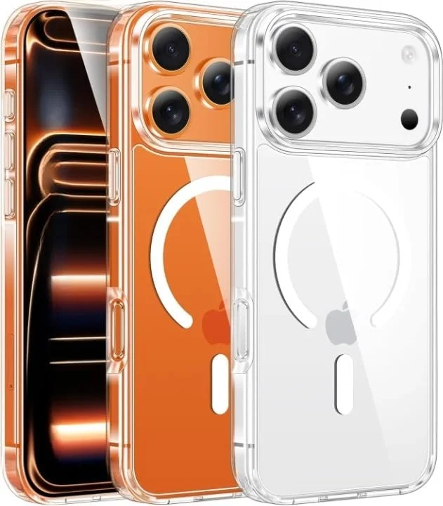 İphone 17 Pro Magsafe Sert Şeffaf Telefon Kılıfı