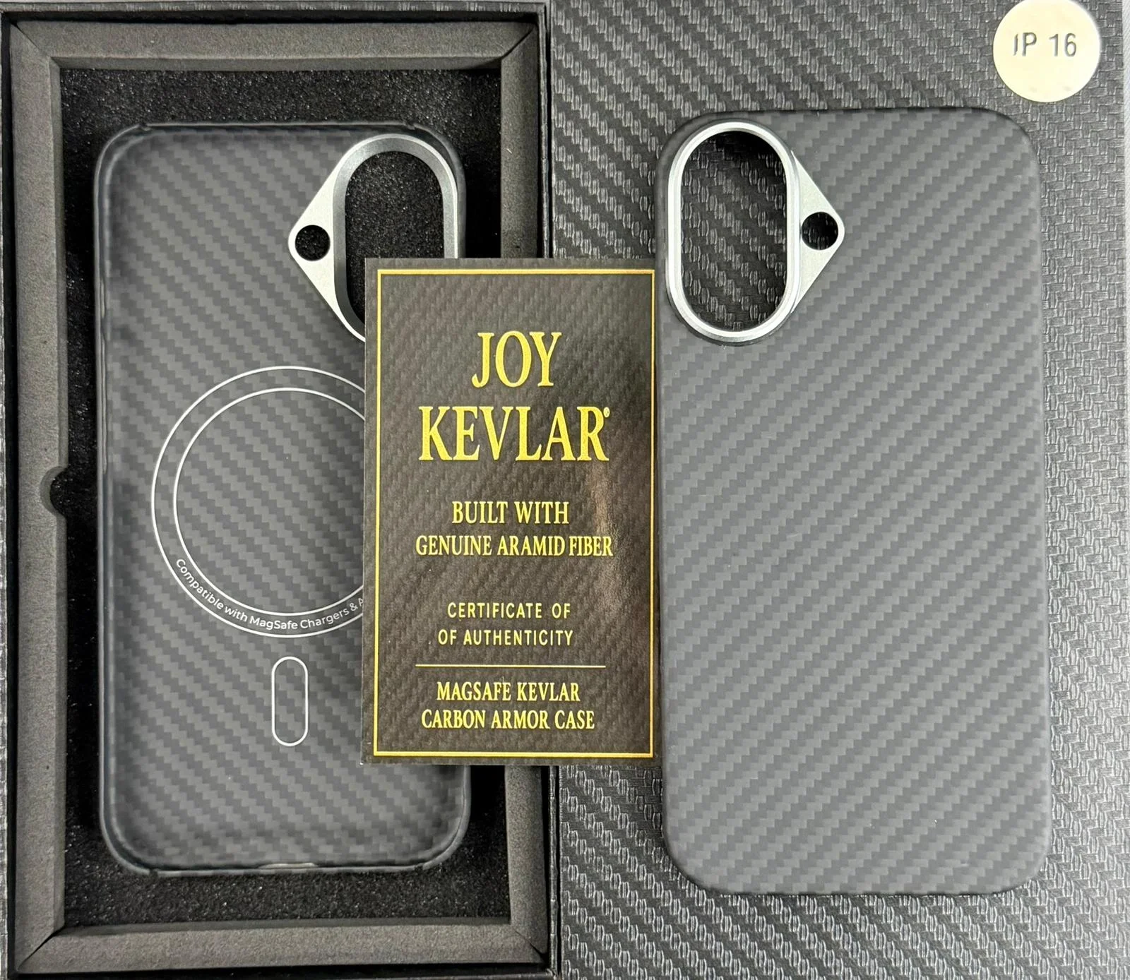 Joykevlar İphone 16 Gerçek Kevlar Carbon Premium Telefon Kılıfı