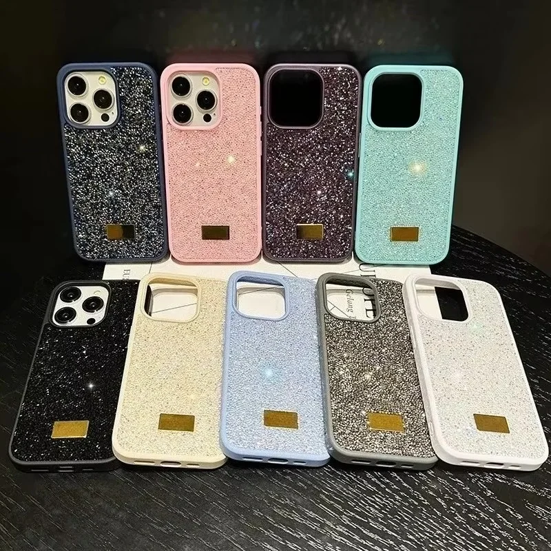 İphone 16 Pro  İle Uyumlu İnce Parlak Taşlı Premium Sw Telefon Kılıfı