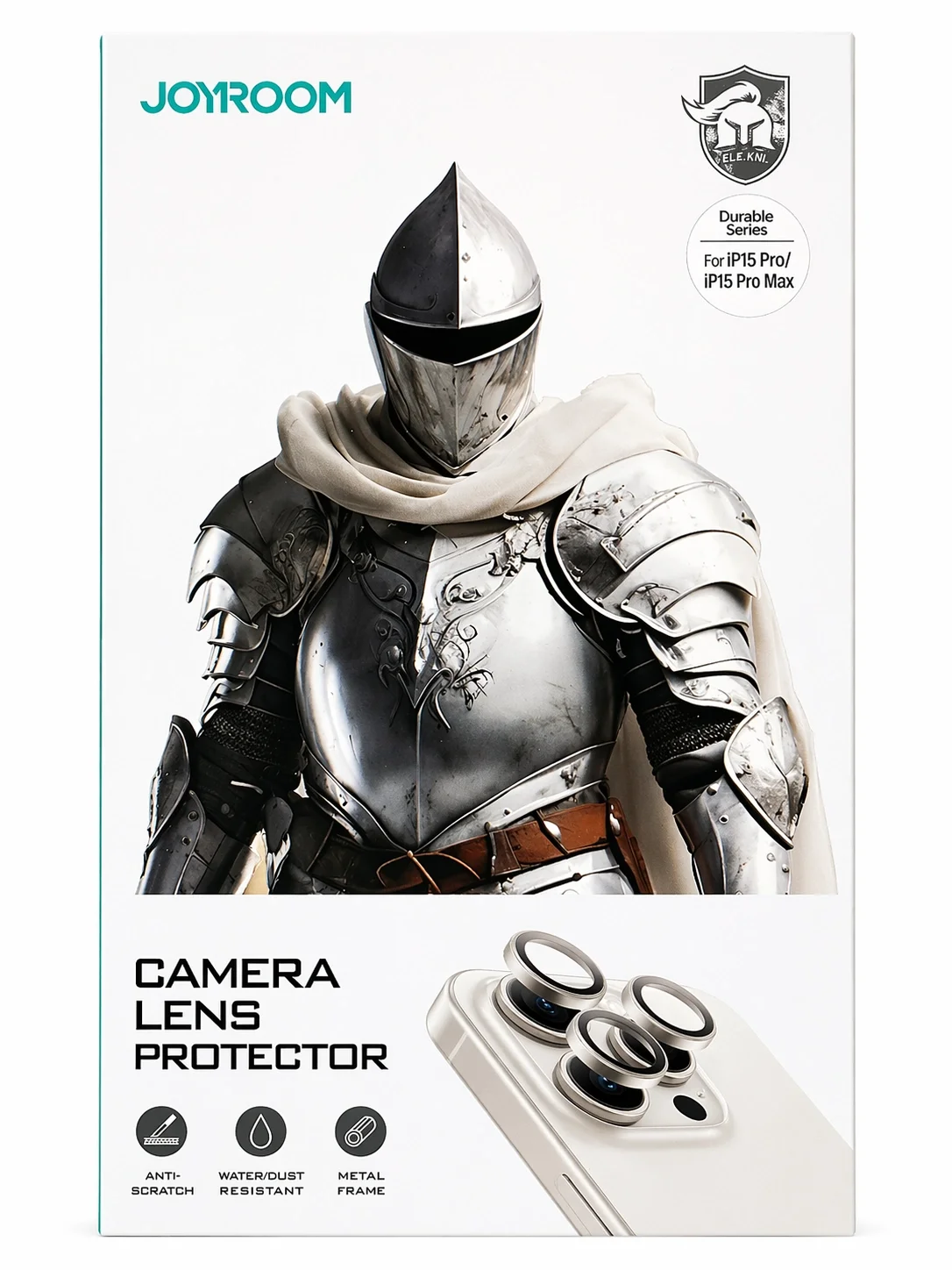 Joyroom İphone 15 Pro /15 Pro Max ile Uyumlu Kamera Premium Lens Koruyucu