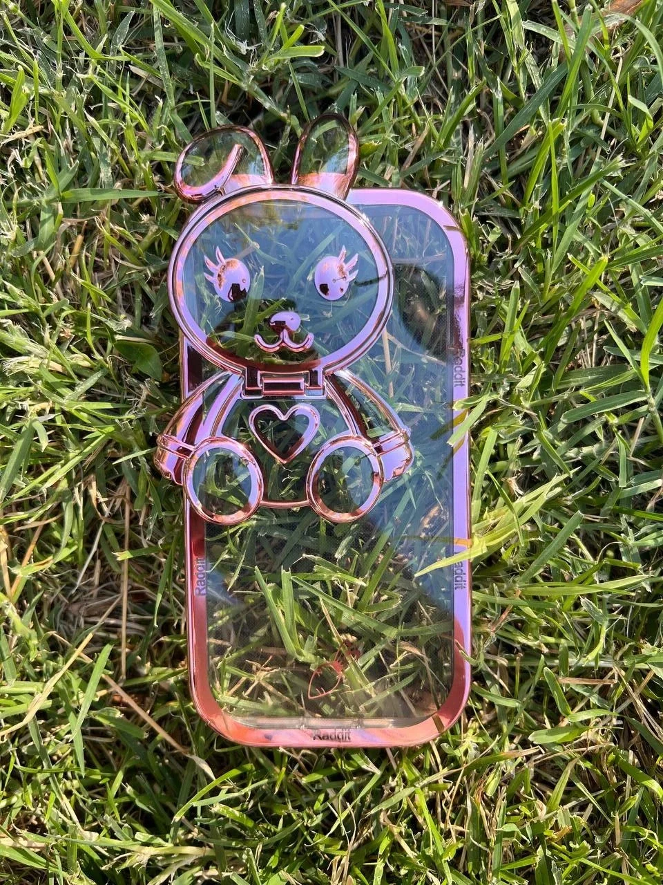 İphone 14 Plus Stantlı Rabbit Silikon Telefon Kılıfı