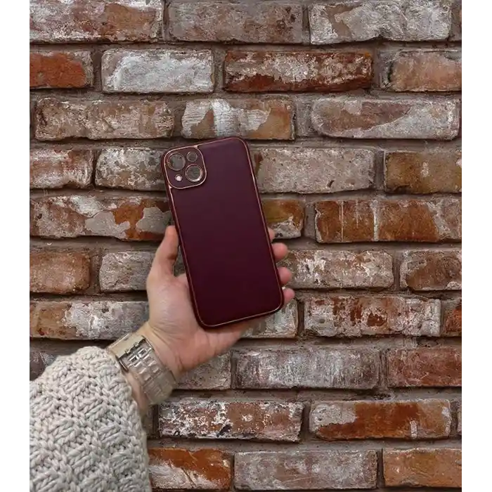 İphone 14 Plus Deri Görünümlü Coco Kapak-Kılıf