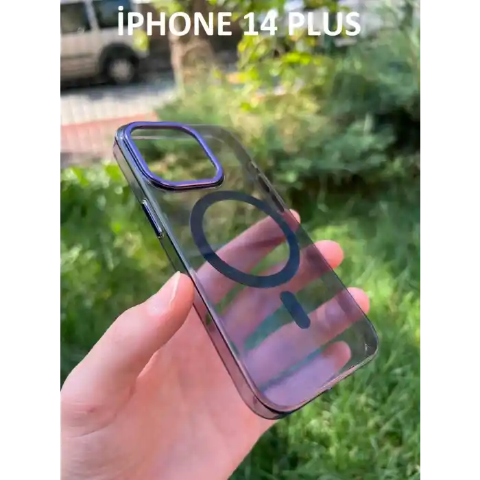 İphone 14 Plus Hybrid Magsafe Animasyonlu Sararmaz Kılıf