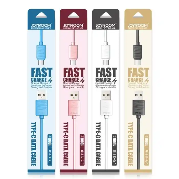 Joyroom JR-S118 Type-C USB Hızlı Şarj ve Data Kablosu 1m Mavi