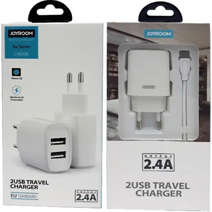Joyroom L M226 2.4A Çift Giriş Type-C Hızlı Şarj Seti